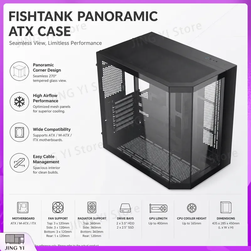 Boîtier PC Gaming ATX avec dou - Pc Gaming Aquarium avis et prix