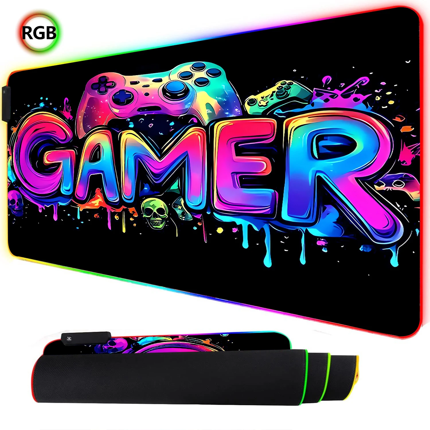 Rvb néon contrôleur de jeu Art - Rgb Mousepad avis et prix